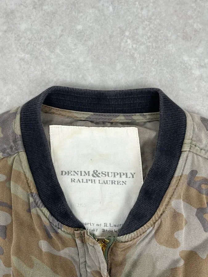 2010s Ralph Lauren Khaki Military Green Camo Light Jacket HFnpTPf 7