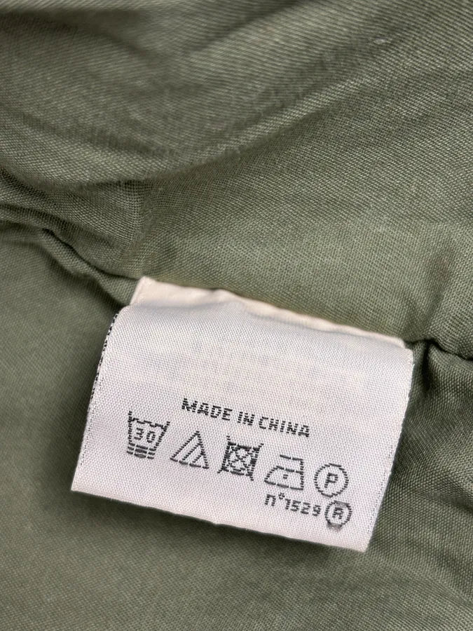 2010s Ralph Lauren Green & Brown Nylon Military Knit Sleeves Cargo Jacket QvkGFqz 11