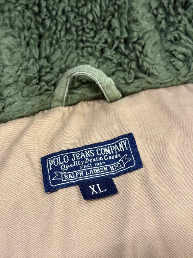 AW2012 Ralph Lauren Khaki Green Flags Long Cargo Parka Coat miphUsz 11