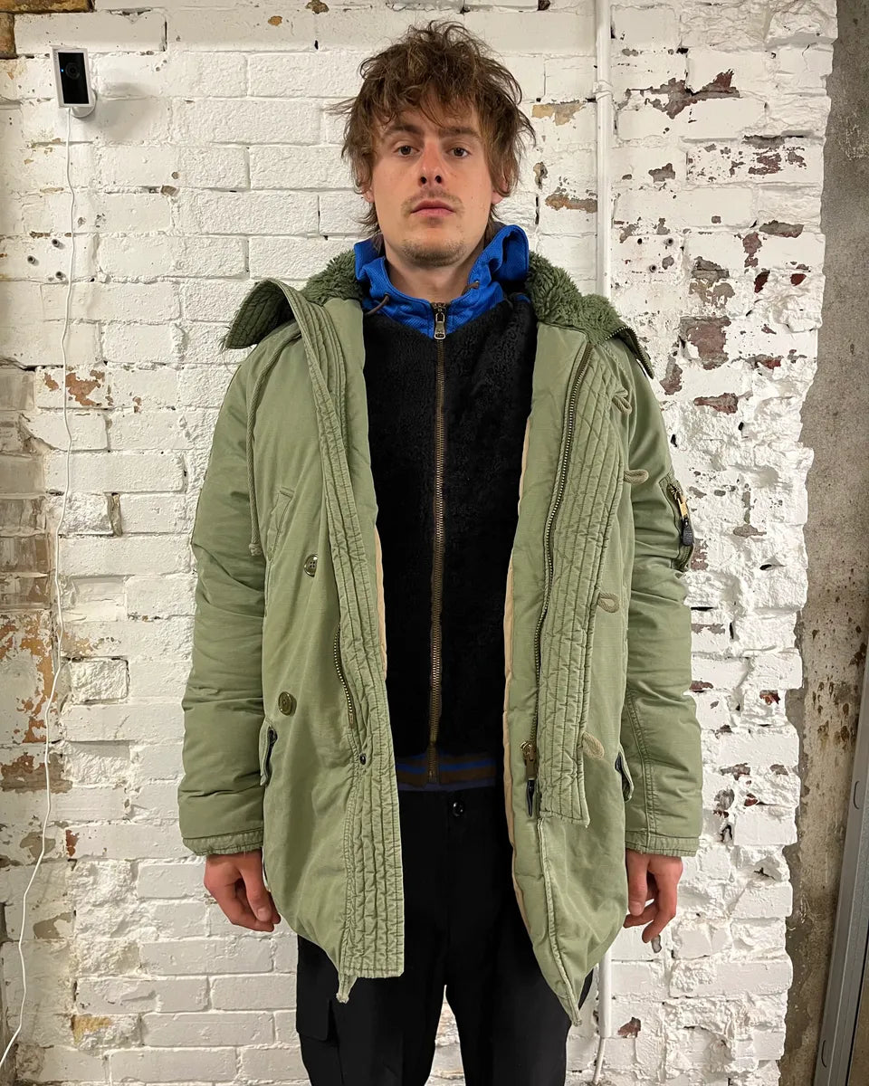 AW2012 Ralph Lauren Khaki Green Flags Long Cargo Parka Coat miphUsz 2