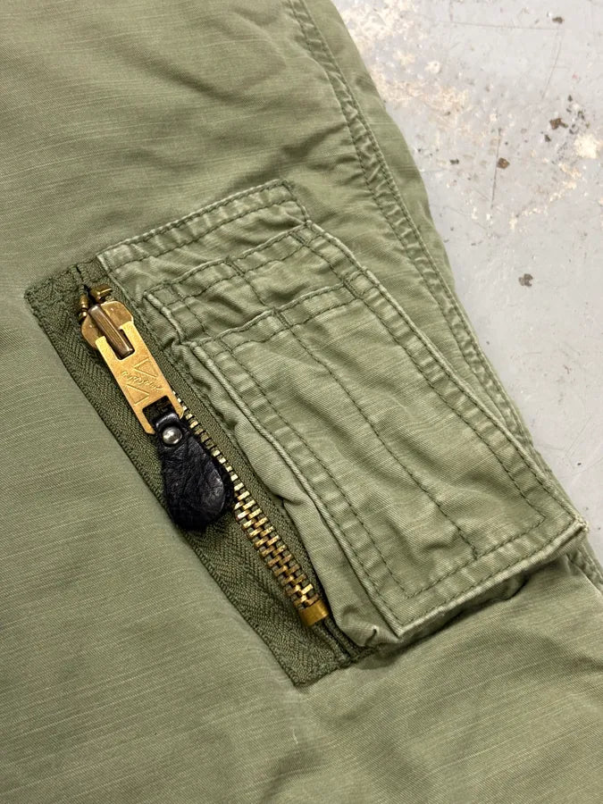 AW2012 Ralph Lauren Khaki Green Flags Long Cargo Parka Coat miphUsz 10