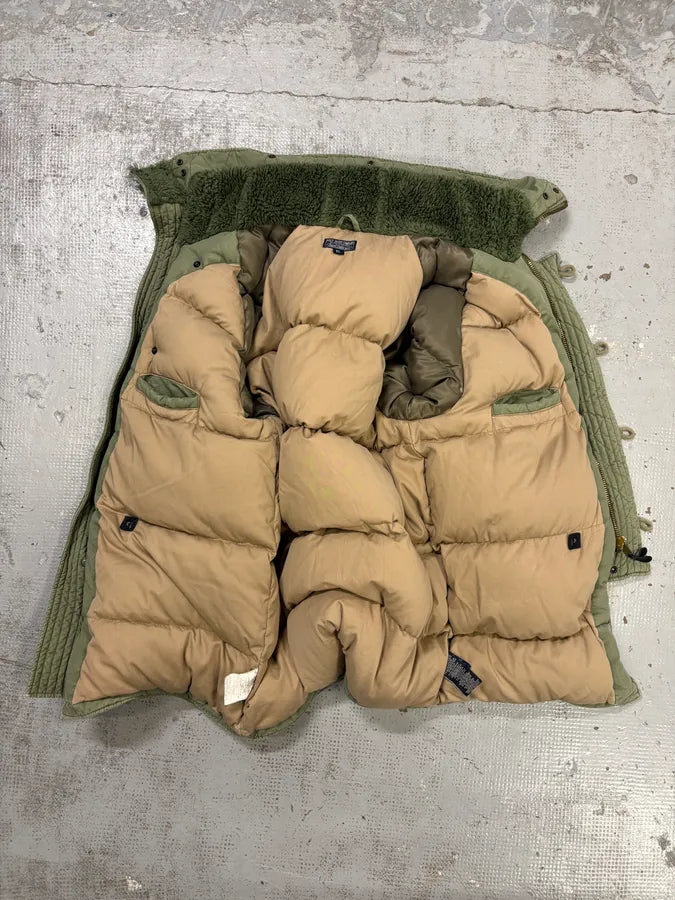 AW2012 Ralph Lauren Khaki Green Flags Long Cargo Parka Coat miphUsz 8