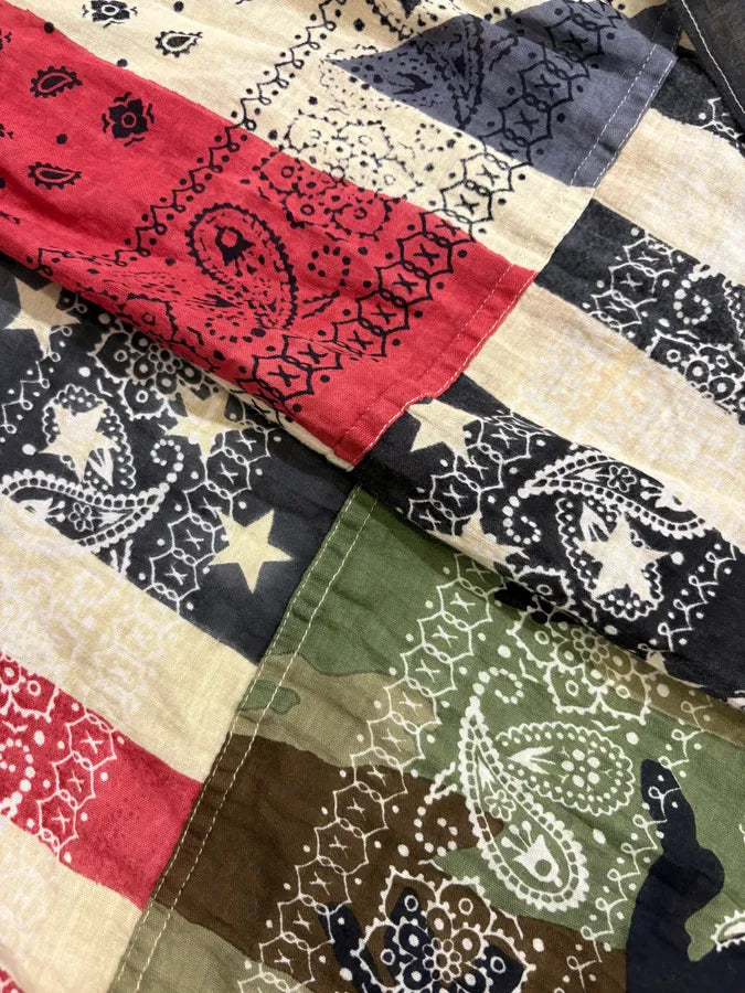 2010s Ralph Lauren Multicolor UK Flag Bandana Patchwork Scarf Phetstv 2