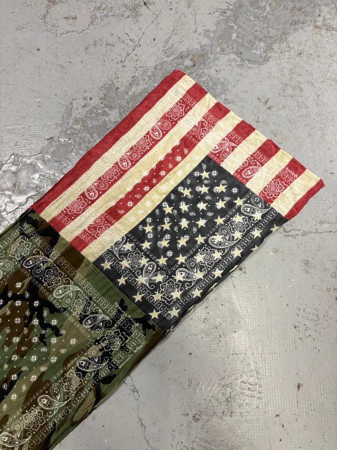 2010s Ralph Lauren Multicolor UK Flag Bandana Patchwork Scarf Phetstv 6