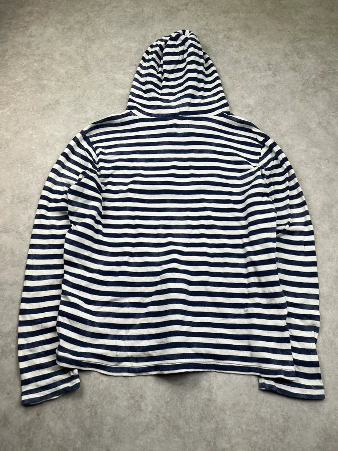 Ralph Lauren Navy & White Striped Hoodie VASixOH 7