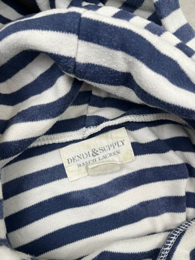 Ralph Lauren Navy & White Striped Hoodie VASixOH 8
