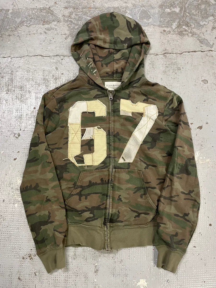 Ralph Lauren Number Patch Olive Camo Hoodie KsvFXKO 0