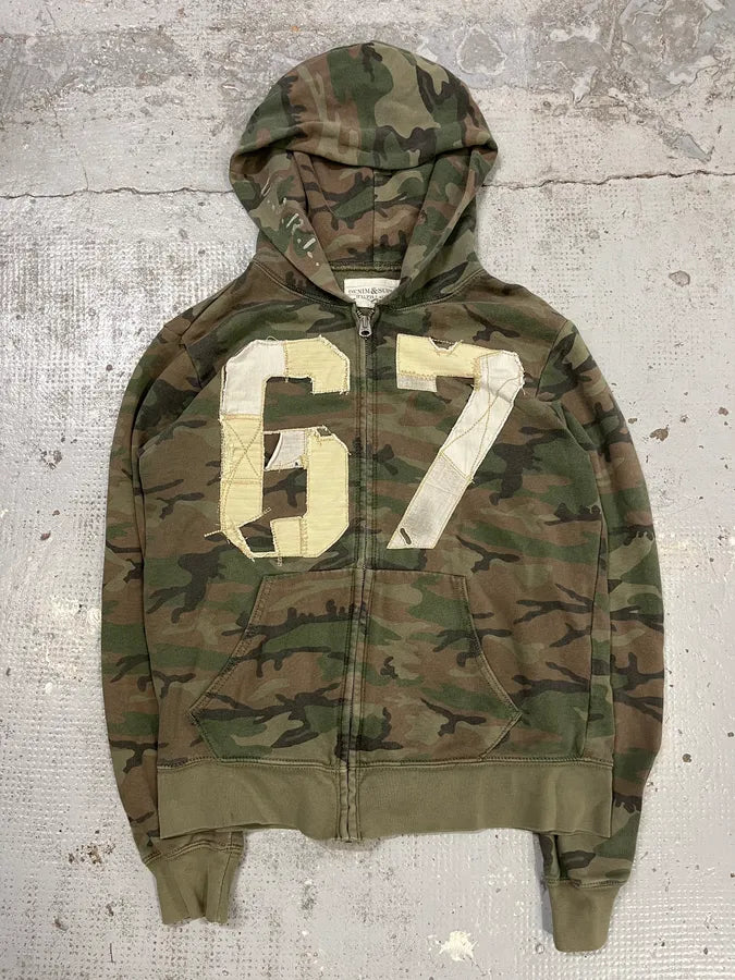 Ralph Lauren Number Patch Olive Camo Hoodie KsvFXKO 3