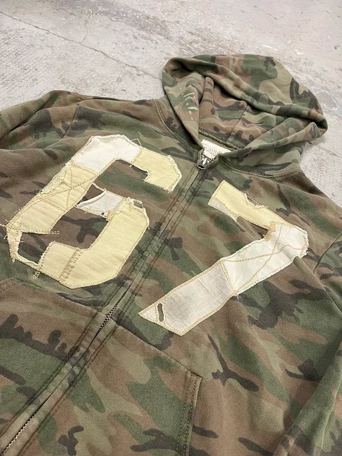Ralph Lauren Number Patch Olive Camo Hoodie KsvFXKO 5