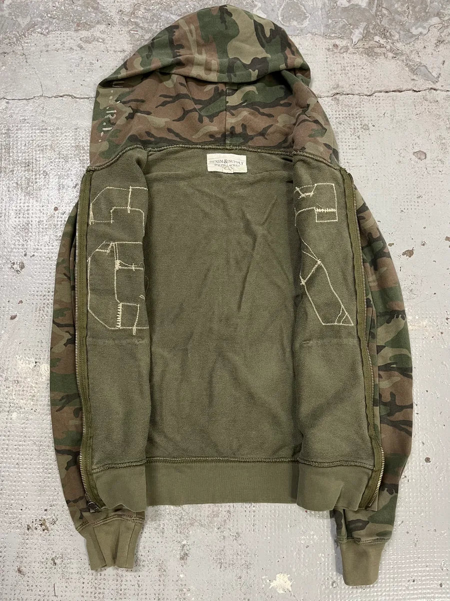 Ralph Lauren Number Patch Olive Camo Hoodie KsvFXKO 8