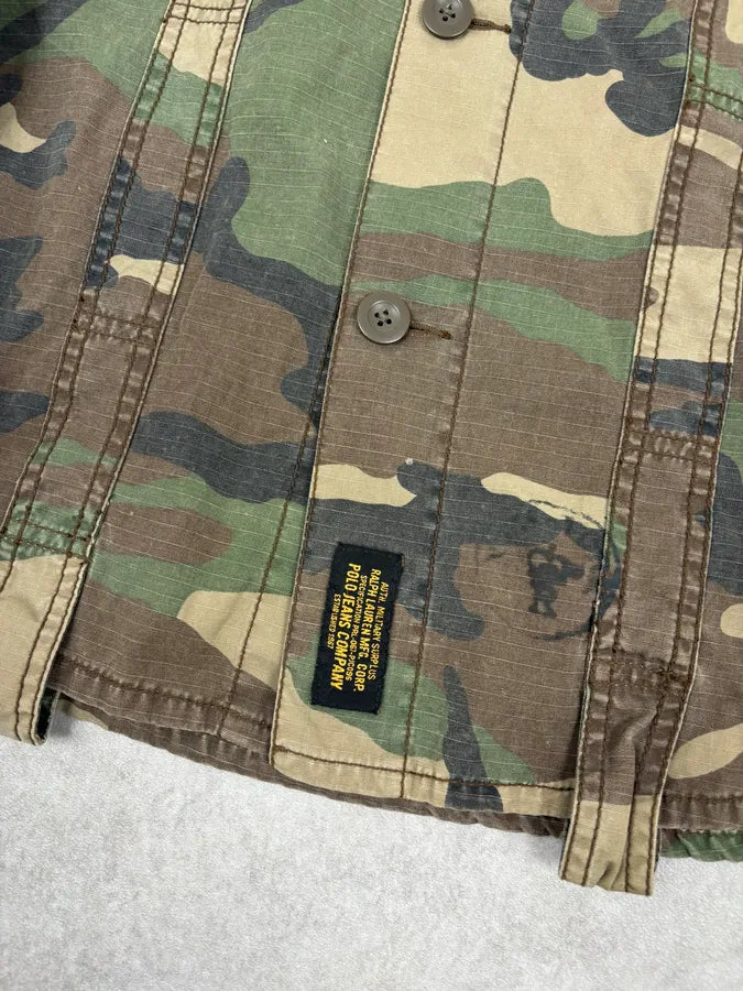2010s Ralph Lauren Olive Camo Military Shirt Jacket mDIacGo 8