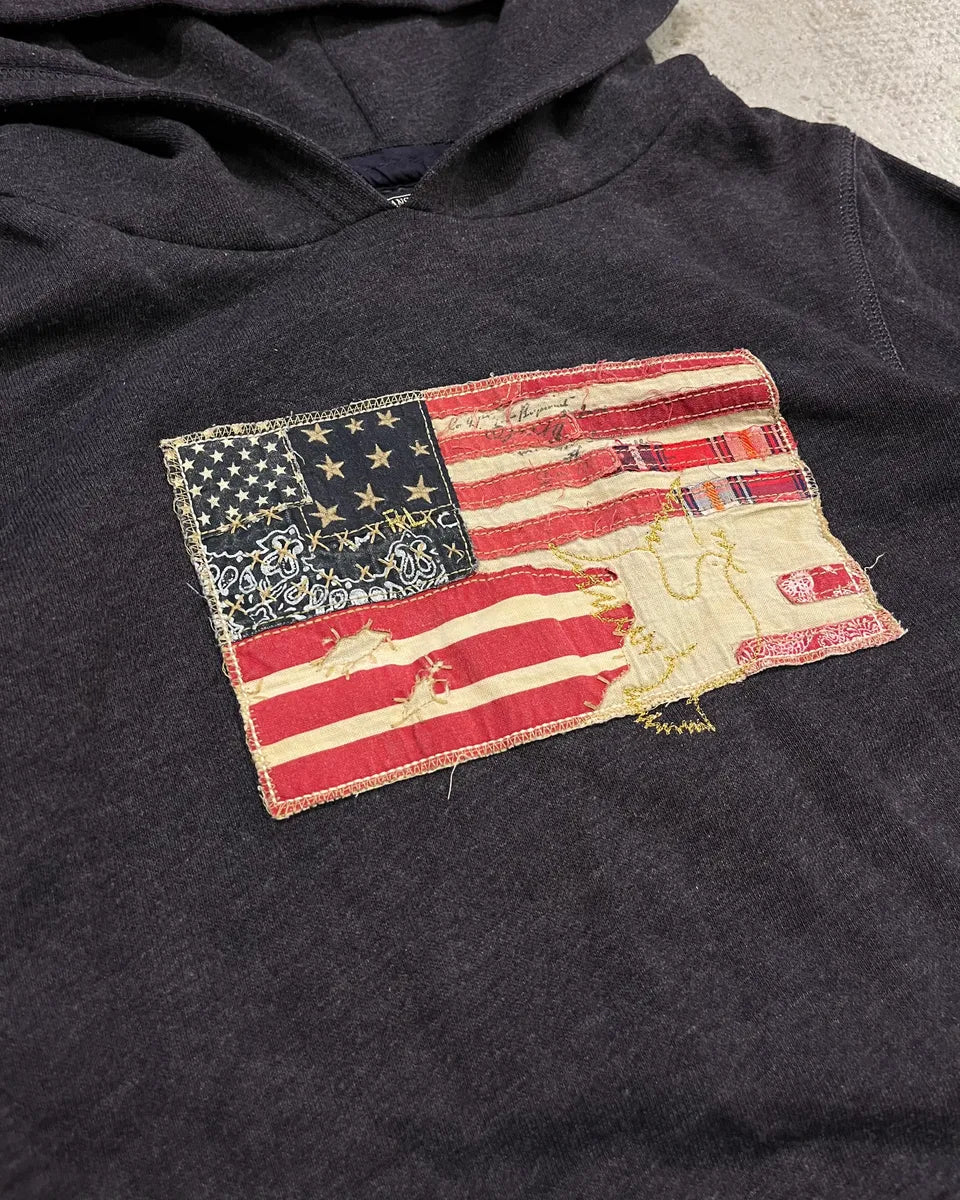 Ralph Lauren Purple Grey Flag Patch Hoodie VHdLzjT 5