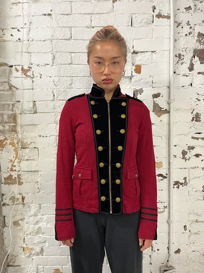 Ralph Lauren Red Buttoned Officer Cardigan Sweater kTUCuhB 1