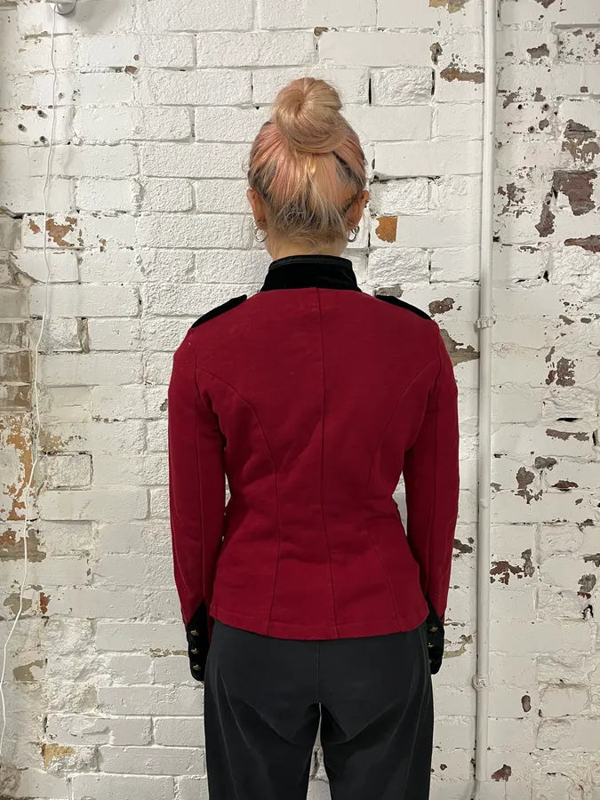 Ralph Lauren Red Buttoned Officer Cardigan Sweater kTUCuhB 2