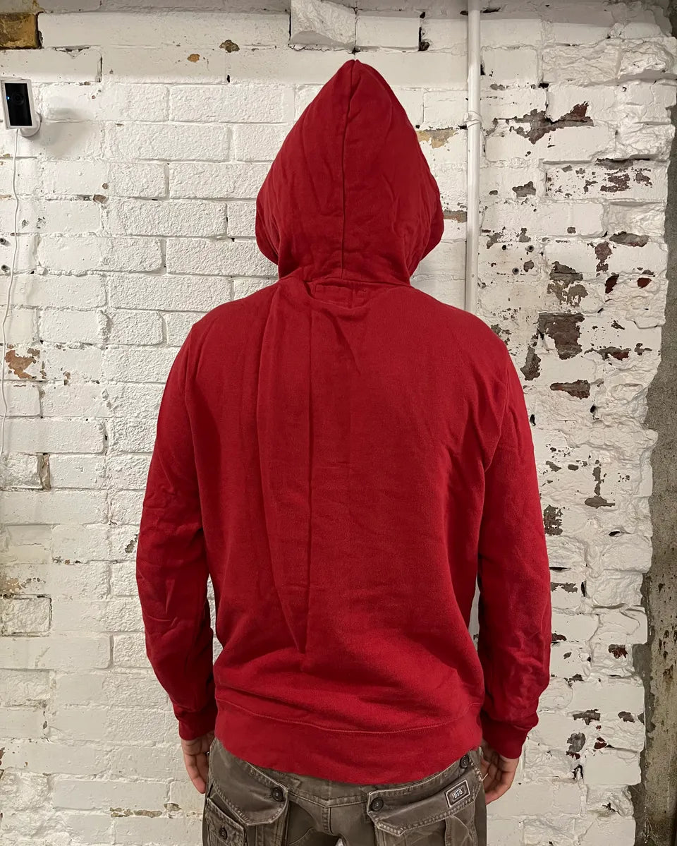 Ralph Lauren USA Embroidered Flag Red Hoodie yEWVNcS 2
