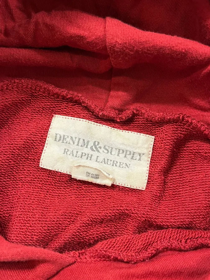 Ralph Lauren USA Embroidered Flag Red Hoodie yEWVNcS 7