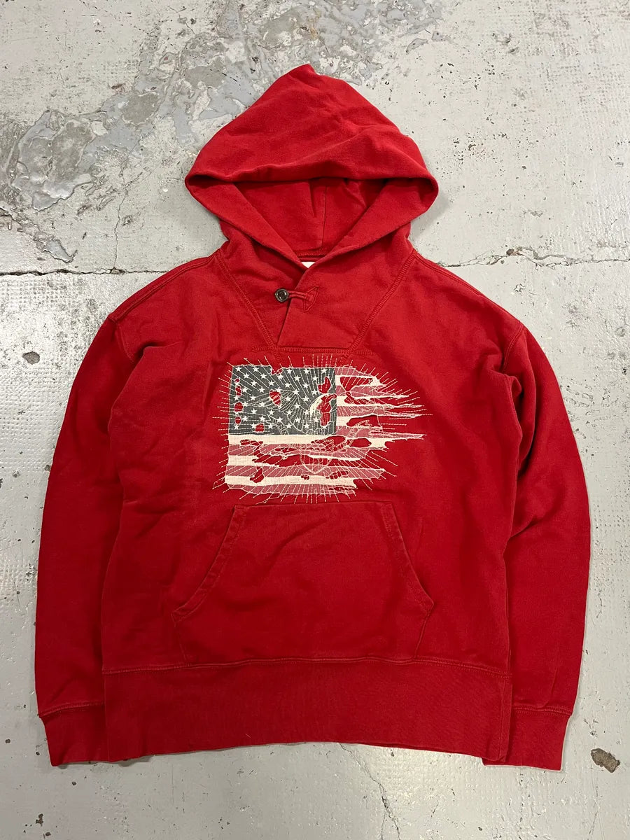 Ralph Lauren USA Flag Red Hoodie uPzkauR 0