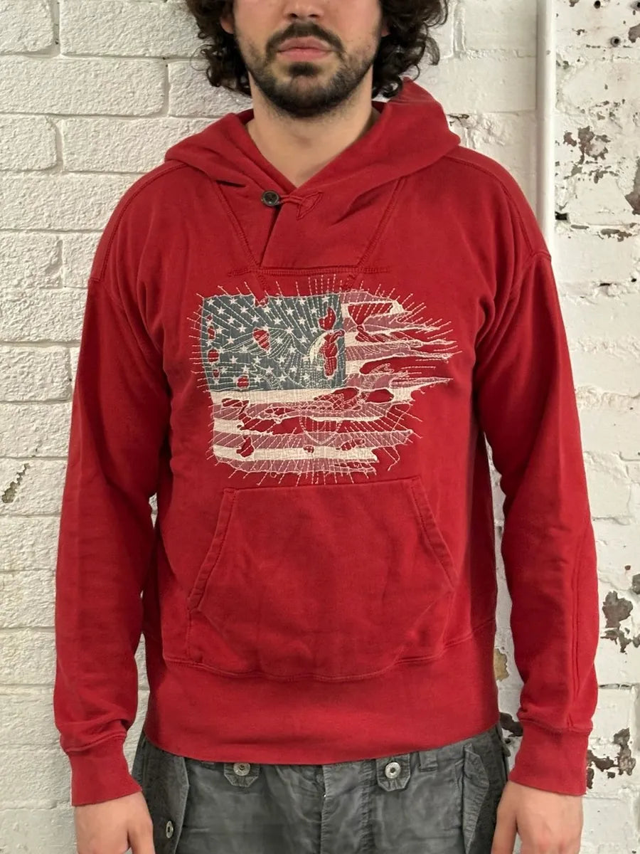 Ralph Lauren USA Flag Red Hoodie uPzkauR 1