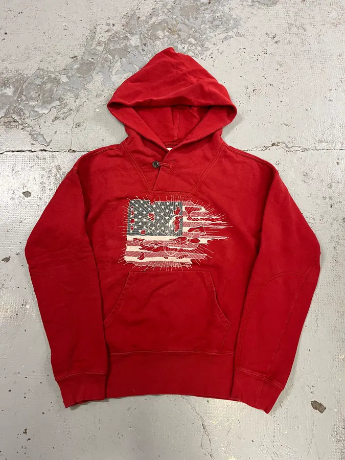 Ralph Lauren USA Flag Red Hoodie uPzkauR 3
