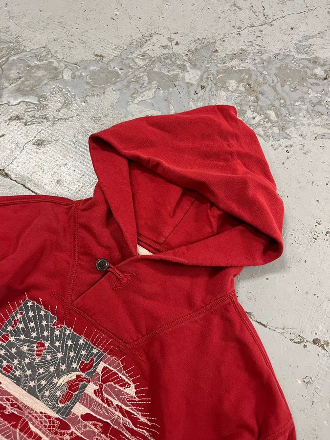 Ralph Lauren USA Flag Red Hoodie uPzkauR 4