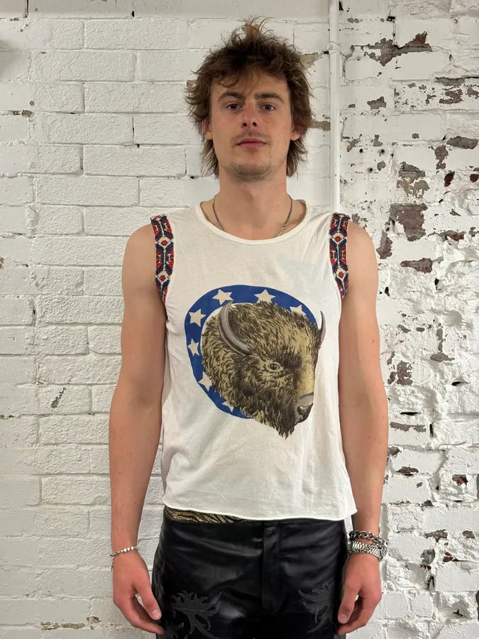 Ralph Lauren White Bison Contemporary Tank Top mviLeuV 1