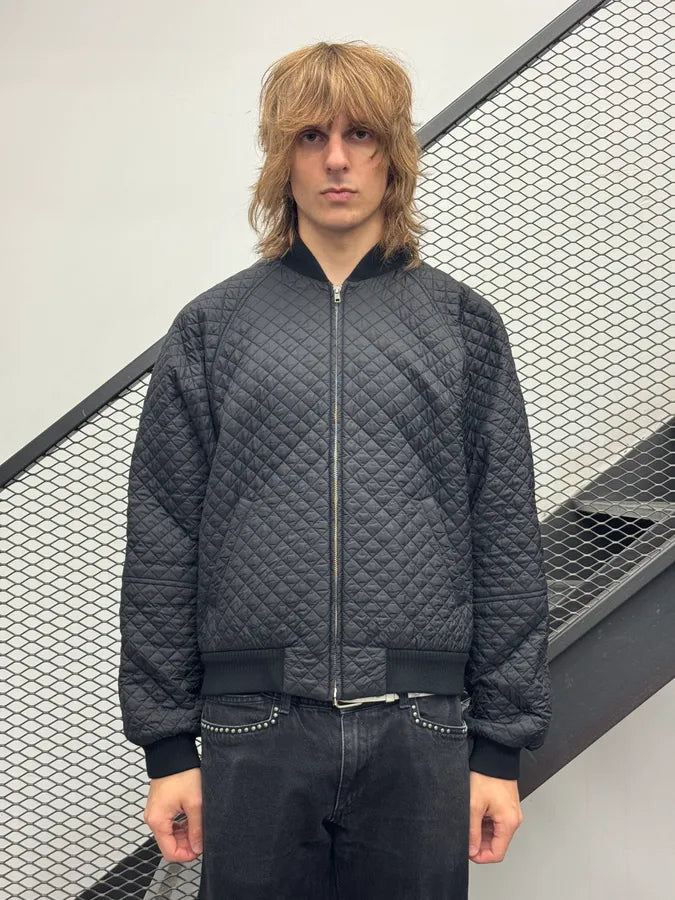 Random Identities Black Quilted Milanese Jacket QuvyUtl 1