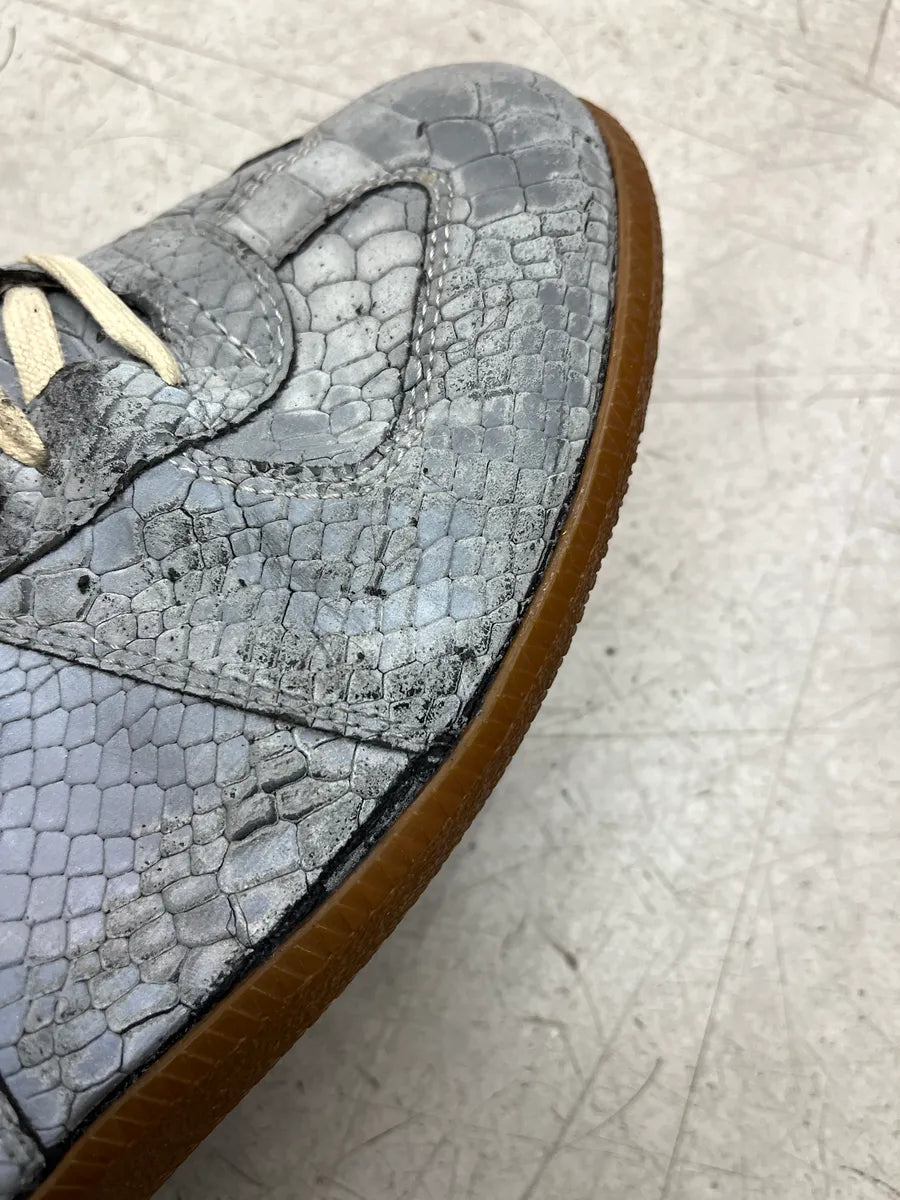 Maison Margiela Replica Python Embossed 3M Grey Leather Sneakers rhsvDmZB 5