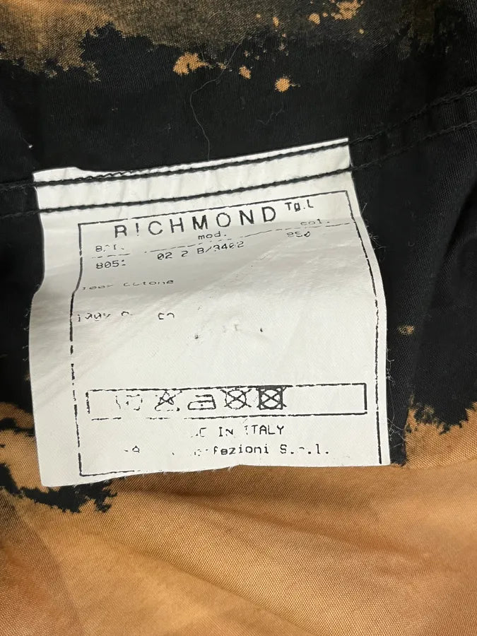Richmond Black & Beige Bleached Effect Shirt YIzPWNL 10