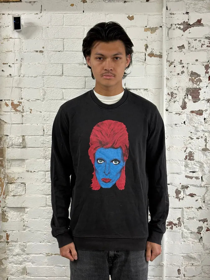 Richmond Black Cotton David Bowie Graphic Sweatshirt fAFpuMa 1