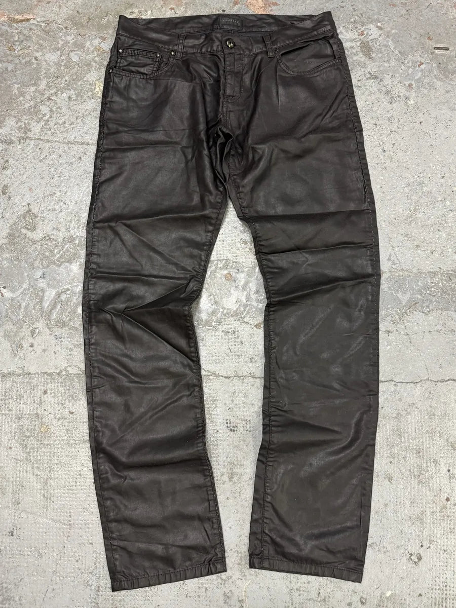 Richmond Black Dark Waxed Effect Pants nvPAvid 0