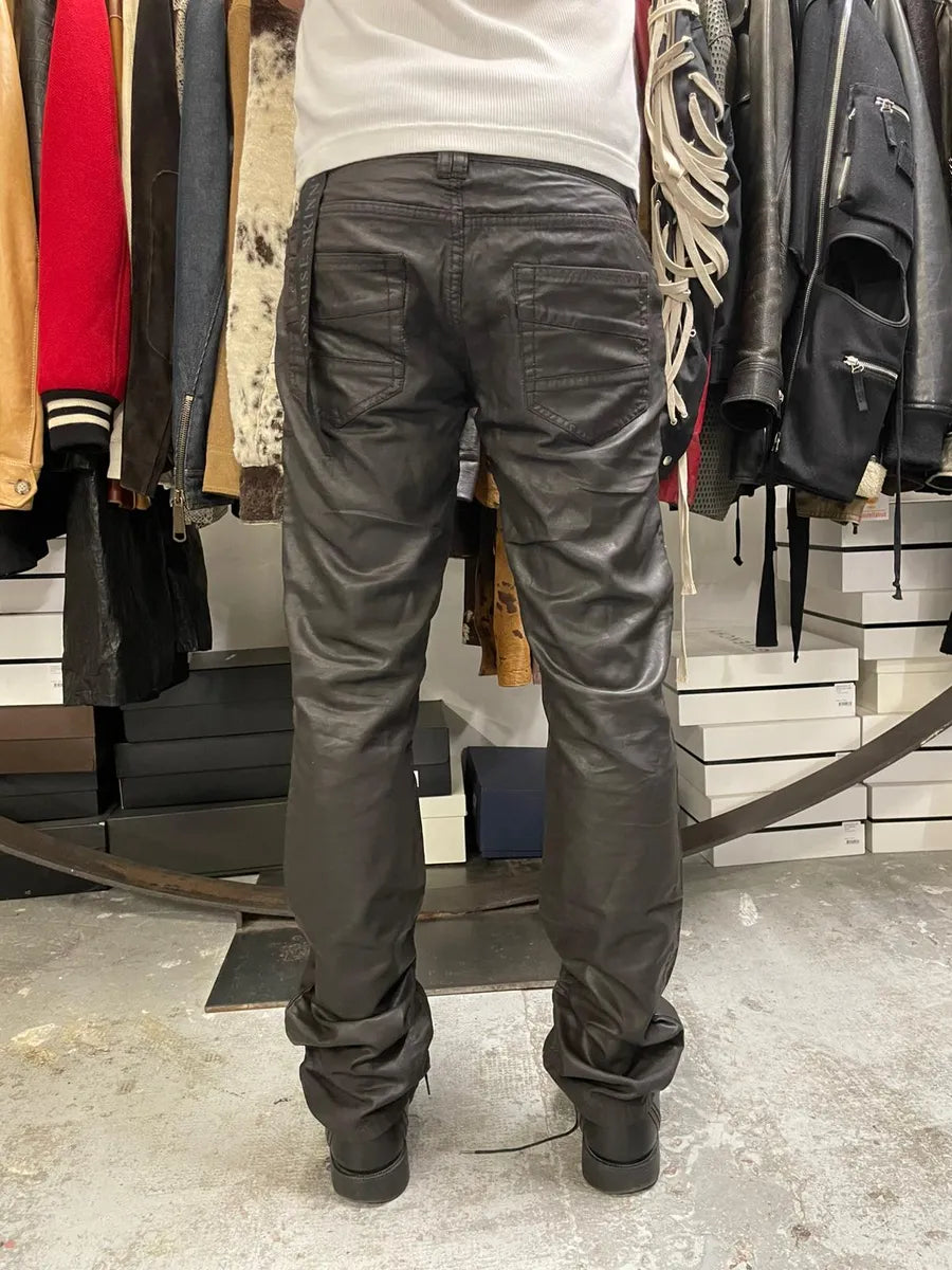 Richmond Black Dark Waxed Effect Pants nvPAvid 2