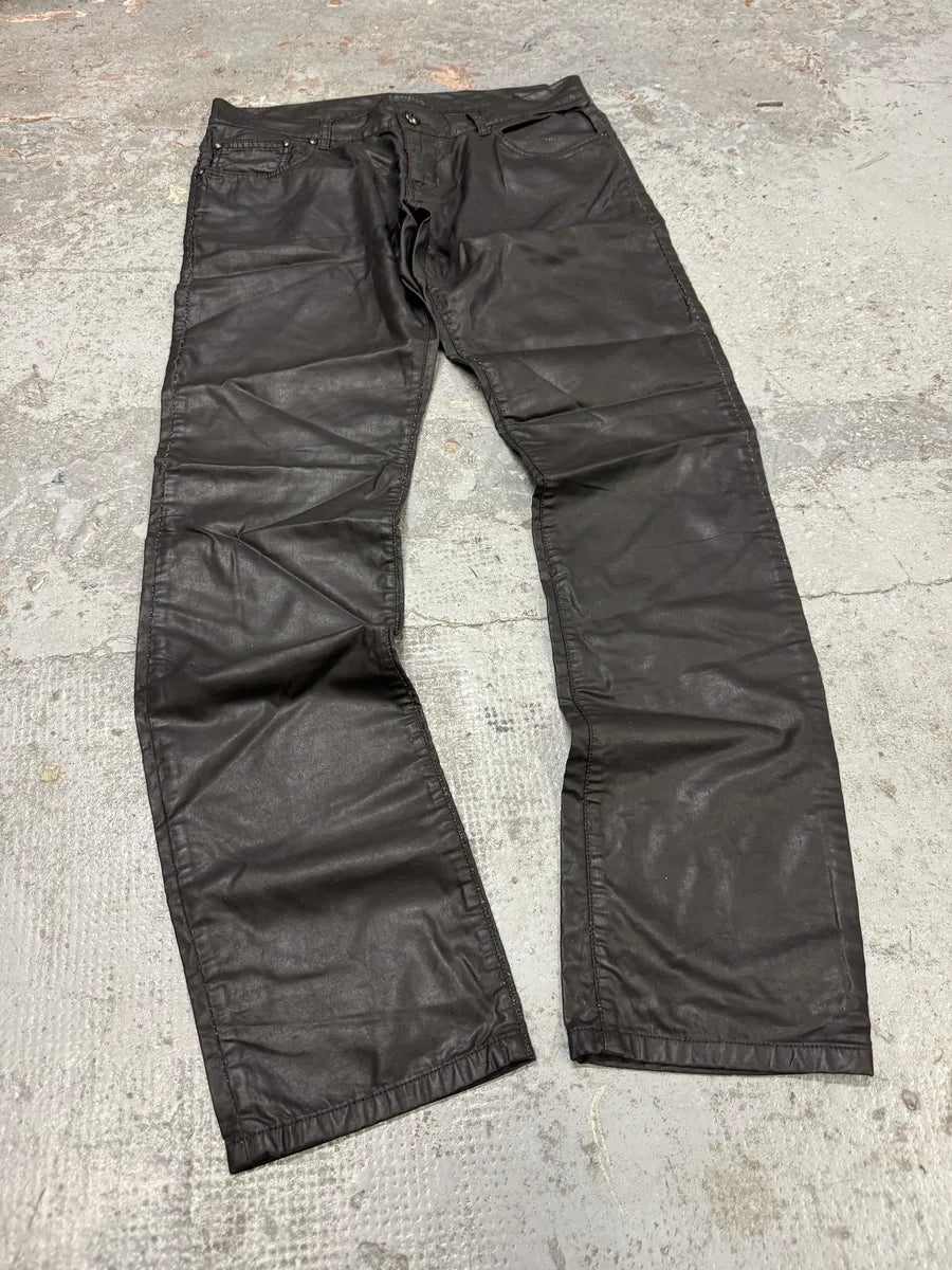 Richmond Black Dark Waxed Effect Pants nvPAvid 5