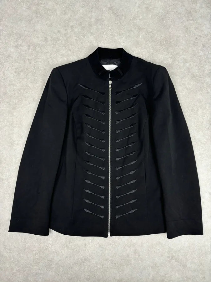 2000s Richmond Black Nylon Signature Minimalist Jacket qmCMRyT 0