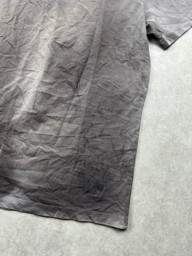 2010s Richmond Grey Embroidered Floral T-Shirt iCXJVXz 7