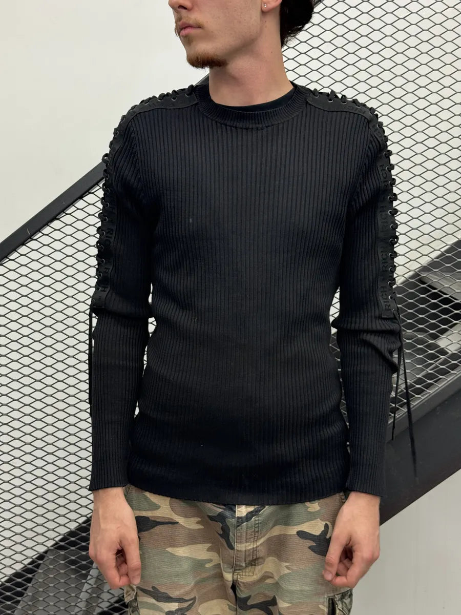 Richmond Laced Black Knit Sweater JsvuAyT 1
