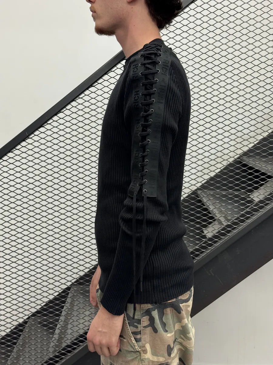 Richmond Laced Black Knit Sweater JsvuAyT 2