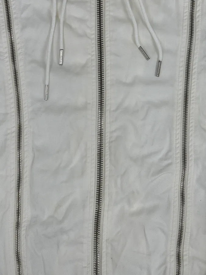 Richmond Multi Zip White Avant-Garde Biker Jacket HgEDuJu 9