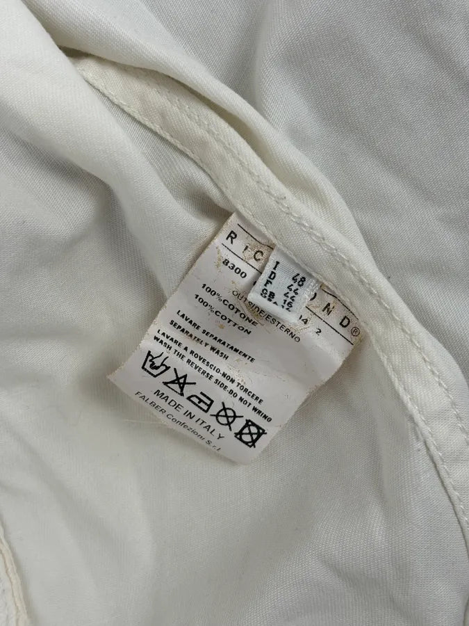 Richmond Multi Zip White Avant-Garde Biker Jacket HgEDuJu 11