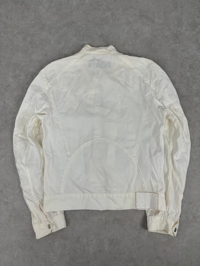 Richmond Multi Zip White Avant-Garde Biker Jacket HgEDuJu 4