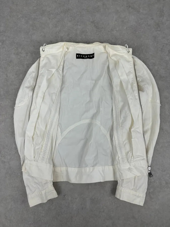 Richmond Multi Zip White Avant-Garde Biker Jacket HgEDuJu 7