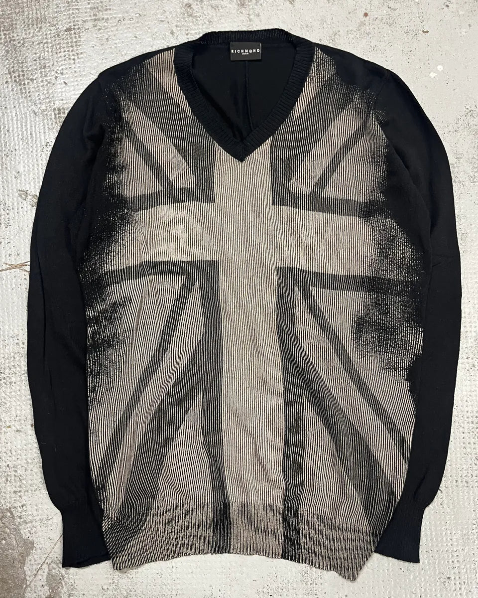 Richmond UK Flag Black & Grey Rock Sweater DElORks 0