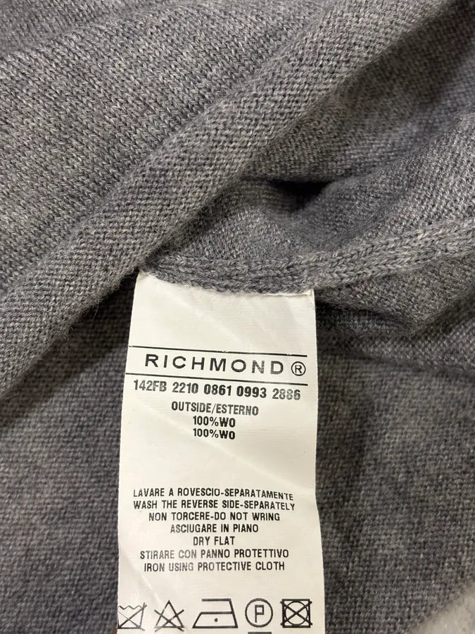 Richmond UK Flag Eagle Grey Sweater JDMROPb 5