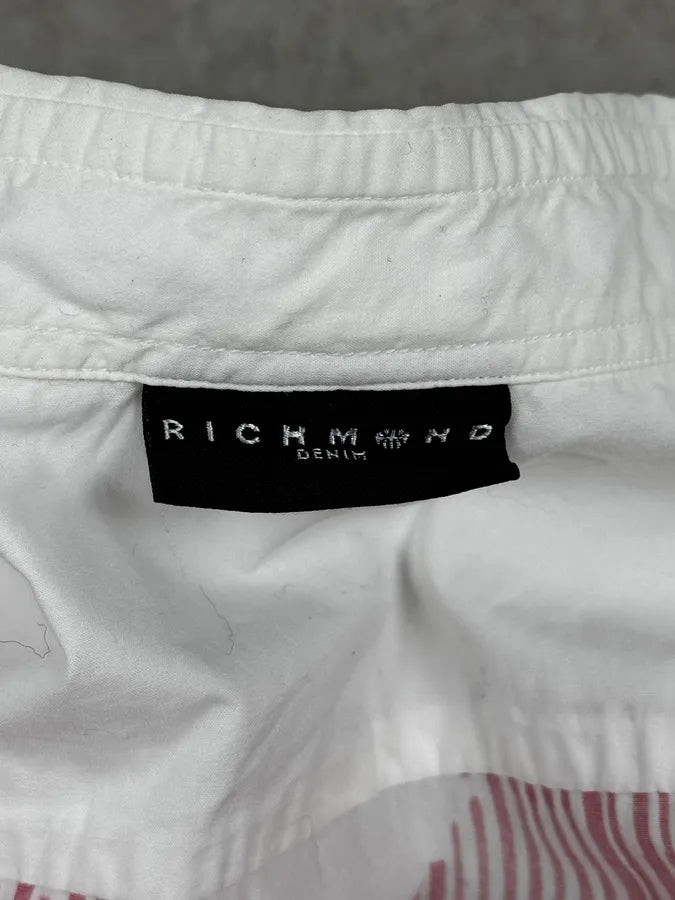 Richmond White « To Hell And Back » Red Print Shirt gBgWPCs 10