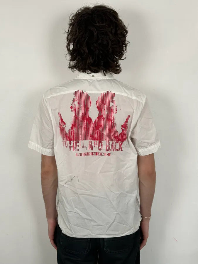 Richmond White « To Hell And Back » Red Print Shirt gBgWPCs 2