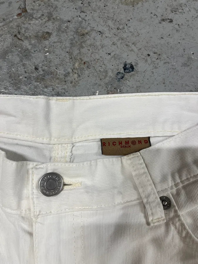 Richmond White Eclectic Birds Effect Contemporary Pants (S) EPwuUdS 8