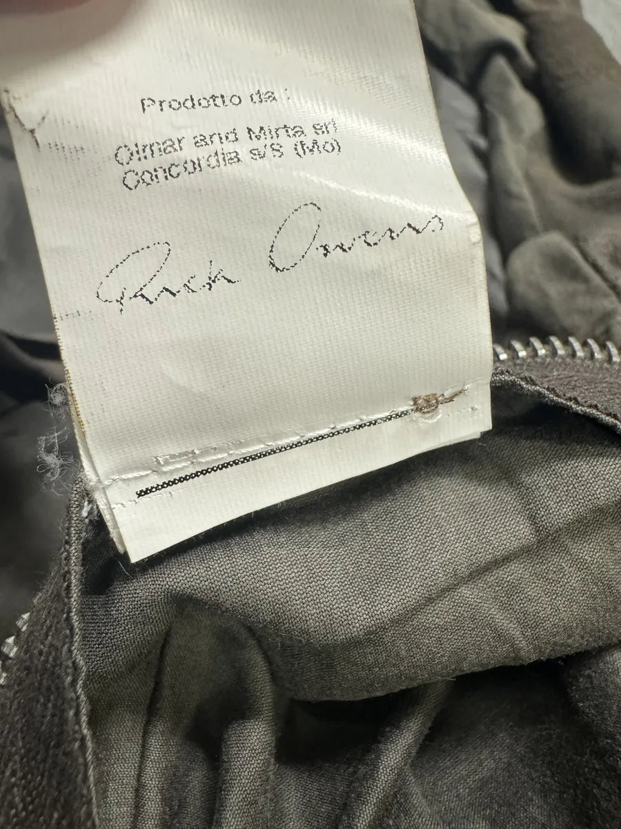 Rick Owens Asymmetrical Eroded Raw Hooded Lamb Leather Jacket (S/M) lgxDdXx 15