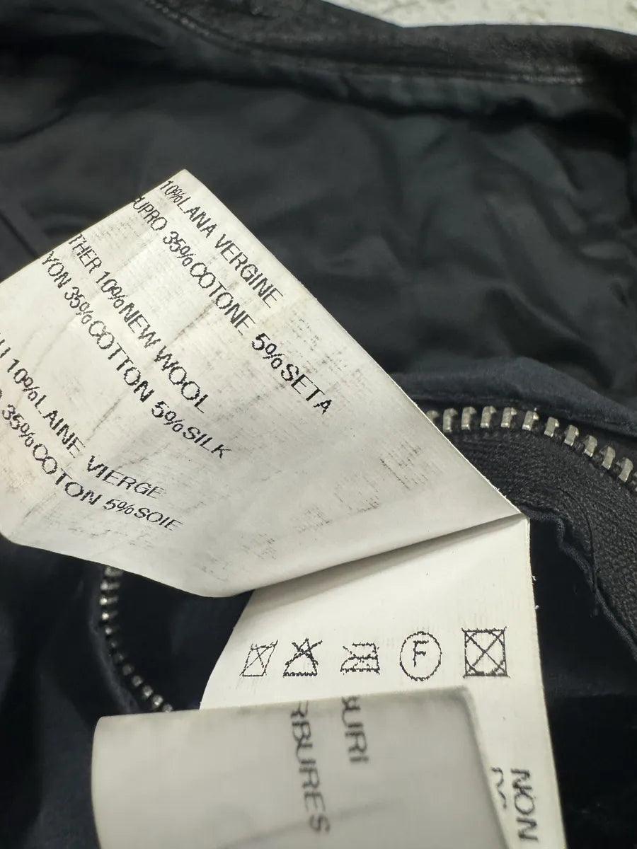 Rick Owens Asymmetrical Textured Black Leather Jacket jWXomTm 11