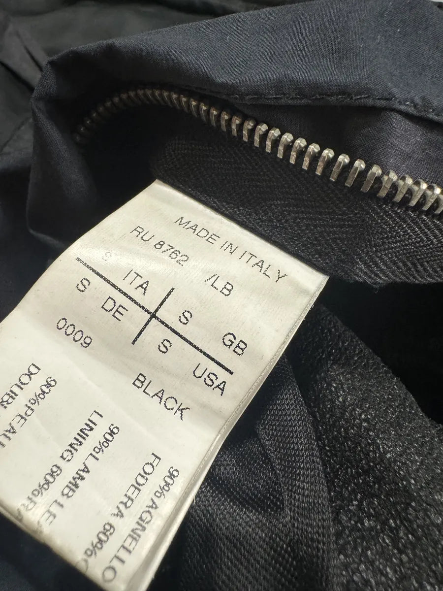 Rick Owens Asymmetrical Textured Black Leather Jacket jWXomTm 12