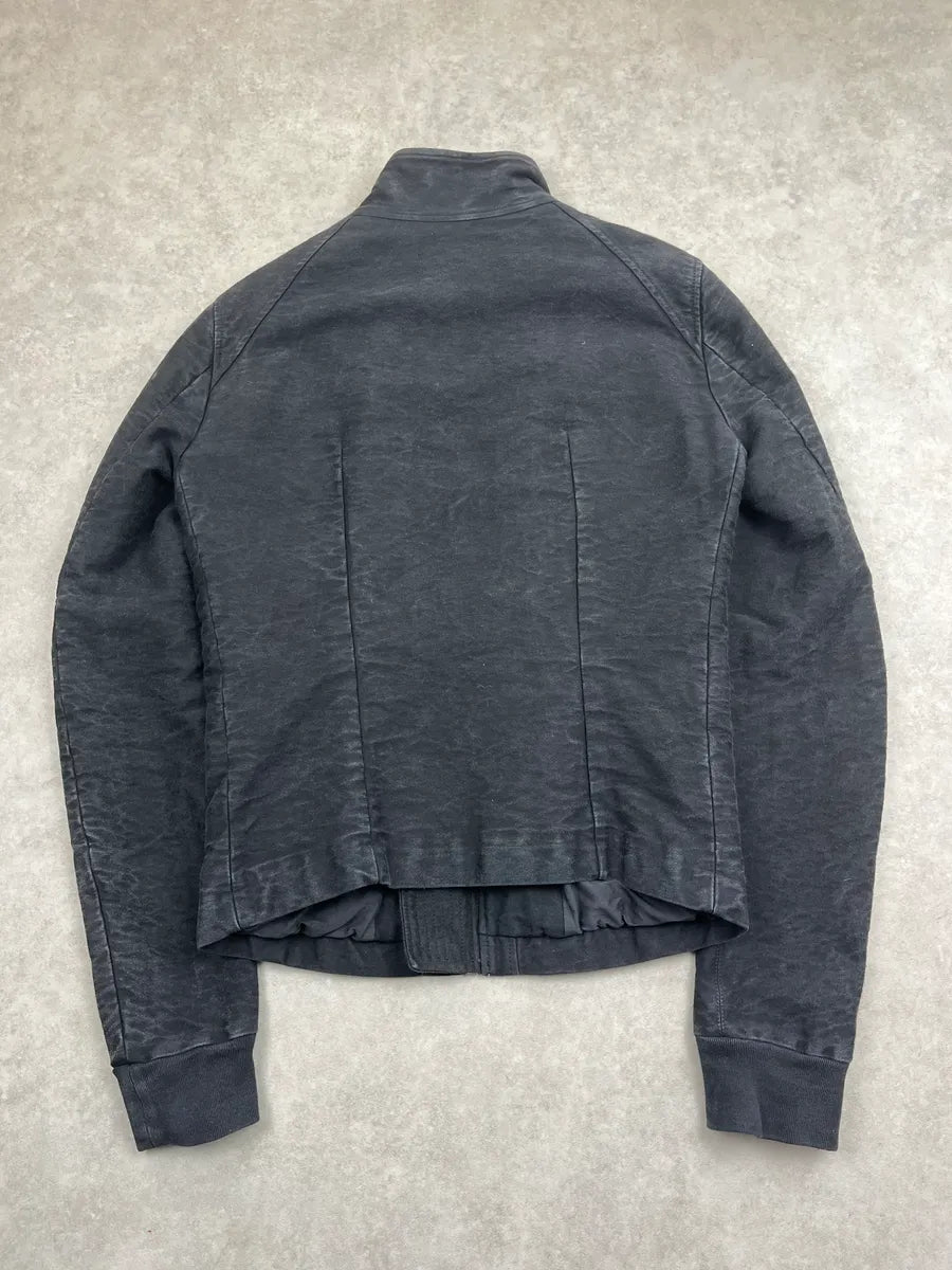 Rick Owens Avant-Garde Black Suede Leather Jacket FxvwtXy 5