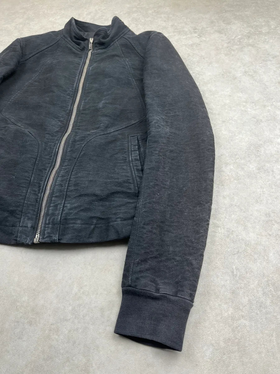 Rick Owens Avant-Garde Black Suede Leather Jacket FxvwtXy 9